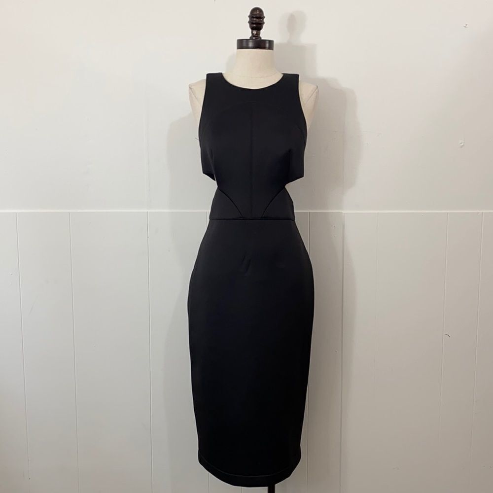 Hunterbelle Scuba Cut Out Midi Body Con Dress - Picture 3 of 8